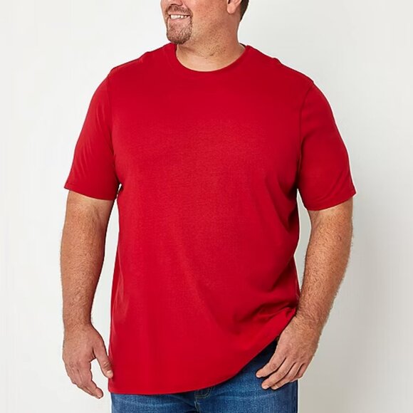 St. John's Bay Super Soft Mens Crew Neck Short Sleeve T-Shirt, Red Sz 3XL - Picture 1 of 3